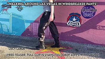 Walking around las vegas in windbreaker pants Walking around las vegas in windbreaker pants