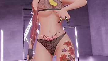 Vtuber strips & dances to kpop mmd