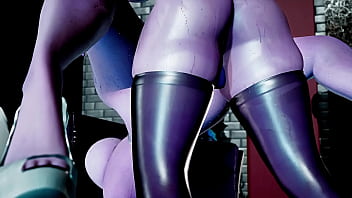 Dark elf queen with a massive cock fucks elf girl into submission Dark elf queen with a massive cock fucks elf girl into submission