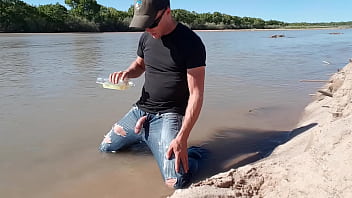 Wetting jeans down by the river Wetting jeans down by the river