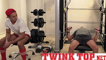 Hung teen with ass tan line fucks hot mature older male bareback