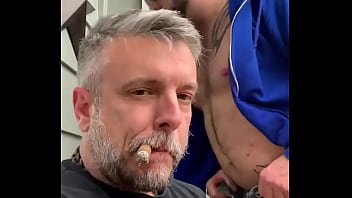 My step daddy gags on a large cock My step daddy gags on a large cock
