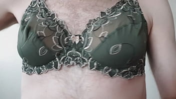 Men dressed in a green diva lingerie set and spooges a load of sperm on it Men dressed in a green diva lingerie set and spooges a load of sperm on it