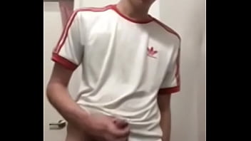 Young boy cum