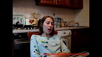 Teenie fingers to orgasm in kitchen Teenie fingers to orgasm in kitchen