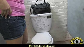 Horny ebony suck the juice from big white gloryhole 20 Horny ebony suck the juice from big white gloryhole 20