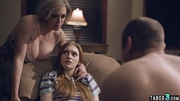 Bisexual milf stepmom fucks a teen with stepson and hubby