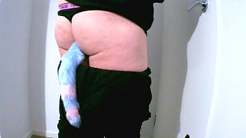 Chubby sissy uses butt plug Chubby sissy uses butt plug