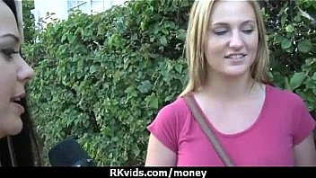 Stunning euro teen gets talked in to giving a blowjob for cash 5 Stunning euro teen gets talked in to giving a blowjob for cash 5