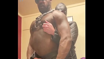 Black bodybuilder dominates white leather clad sub in nipple play scenes Black bodybuilder dominates white leather clad sub in nipple play scenes