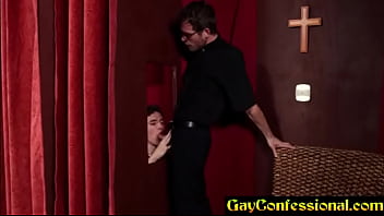 Church teen at the gloryhole waiting for priest cock Church teen at the gloryhole waiting for priest cock