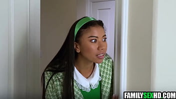 Sneaky stepdaughter blows & fucks stepdad Sneaky stepdaughter blows & fucks stepdad