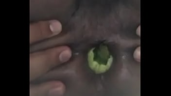 Anal gape with eggplant Anal gape with eggplant