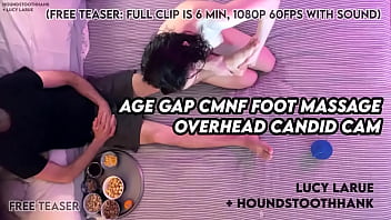 Age gap cmnf foot massage overhead candid cam Age gap cmnf foot massage overhead candid cam