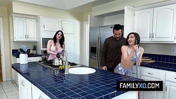 Teen stepdaughter has threesome with her milf stepmom and stepdad Teen stepdaughter has threesome with her milf stepmom and stepdad