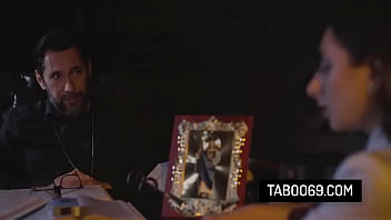 Busty redhead babe have anal sex with her priest Busty redhead babe have anal sex with her priest