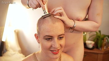 Scarlot rose full head shave with eryn rose Scarlot rose full head shave with eryn rose