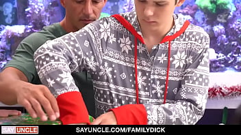 Stepsons giving stepdad some christmas joy Stepsons giving stepdad some christmas joy