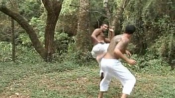 Two beefy karate students fuck in forest Two beefy karate students fuck in forest