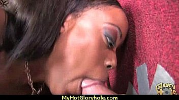 Ebony hottie milking cocks in the gloryhole 18 Ebony hottie milking cocks in the gloryhole 18