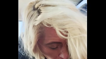 Blonde streetwalker takes a facial in public Blonde streetwalker takes a facial in public