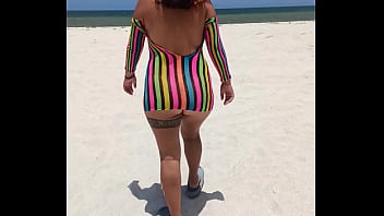 Flashing in the beach show my tits and pussy Flashing in the beach show my tits and pussy