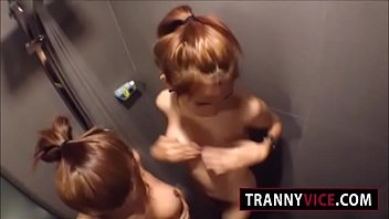 Two ladyboys one lucky guy threesome Two ladyboys one lucky guy threesome