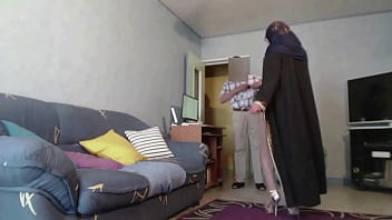 Veiled muslima & old man Veiled muslima & old man