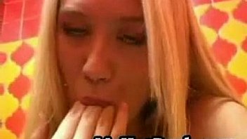 Light haired whore films herself masturbating in a bathroom Light haired whore films herself masturbating in a bathroom