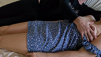 Stepson fingering stepmom's pussy and make her cum Stepson fingering stepmom's pussy and make her cum
