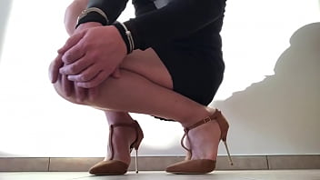 Black pantyhose high heels long legs Black pantyhose high heels long legs