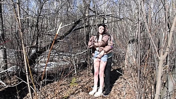 Caught and roughly fucked a young slut in the forest Caught and roughly fucked a young slut in the forest