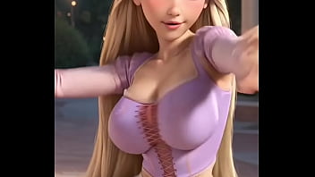 Rapunzel exebindo seus enormes peitos Rapunzel exebindo seus enormes peitos