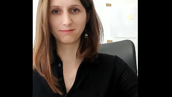 Naughty office wife uses magic wand and dildo during work Naughty office wife uses magic wand and dildo during work