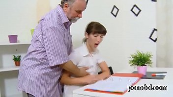 Elder lecturer rubs and bangs naked attractive girl Elder lecturer rubs and bangs naked attractive girl