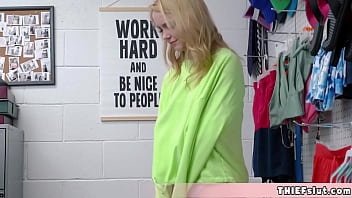 Cute thief teen fucked by a horny guard on cctv Cute thief teen fucked by a horny guard on cctv