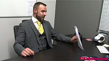 British muscular stud sucks off his boss British muscular stud sucks off his boss