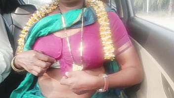 Indian car with husbend's father long drive for fucking telugu dirty talks Indian car with husbend's father long drive for fucking telugu dirty talks