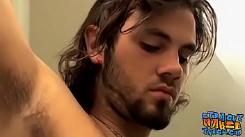 Jock strips and masturbates all alone Jock strips and masturbates all alone