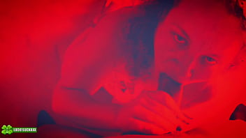 Lucky gurl kween bunny b red light special pov blowjob and throat fucking a bbc