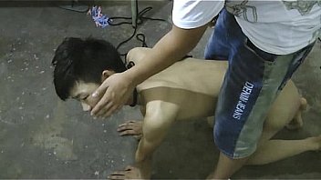 Slim asian boy slave doggy trainning Slim asian boy slave doggy trainning