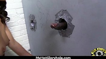 Ebony hottie milking cocks in the gloryhole 13 Ebony hottie milking cocks in the gloryhole 13