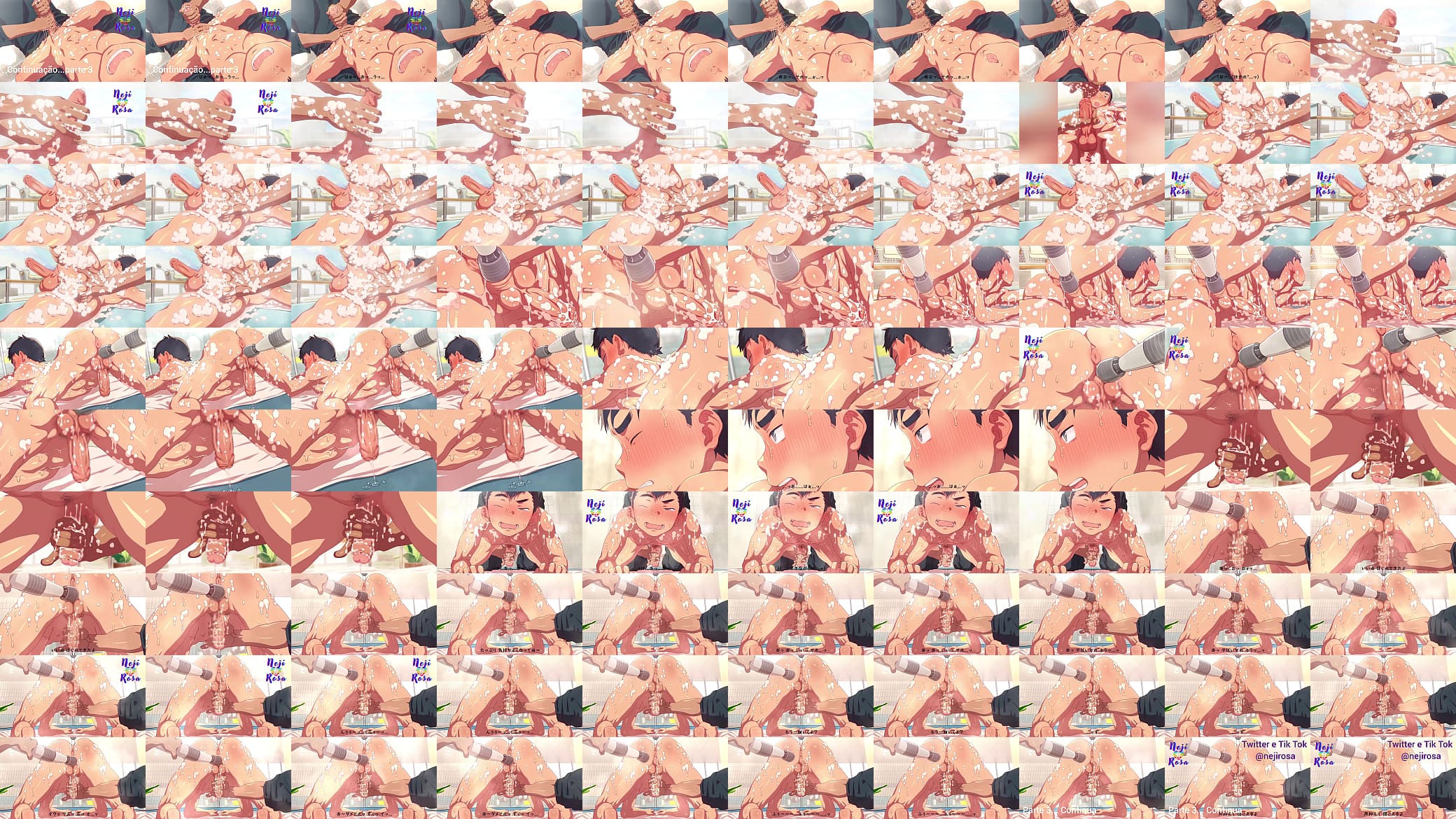 Anime yaoi Gay... Sauna Quente ( Tik Tok,  Kwai e Twitter @nejirosa) .... Parte 4