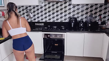 I got stuck cleaning the kitchen and the bastard waiter came to help me