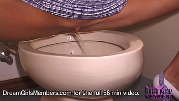 Natural blonde pees and then flashes her pussy in public