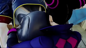Street fighter seth x juri booty shaking booty licking