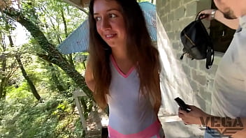 I caught my stepsister watching porn & fucked her horny right on the table