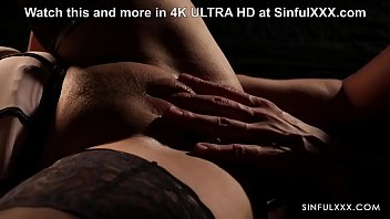 Masked couple enjoy sensual kissing and amazing sex