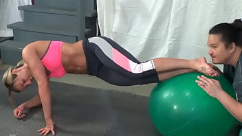 I asked this fitness trainer larissa louder to let me lick and smell her feet while she was trying to do some yoga poses