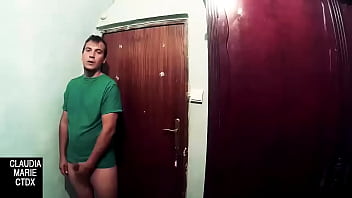 A cucumber and a fuck next to the door